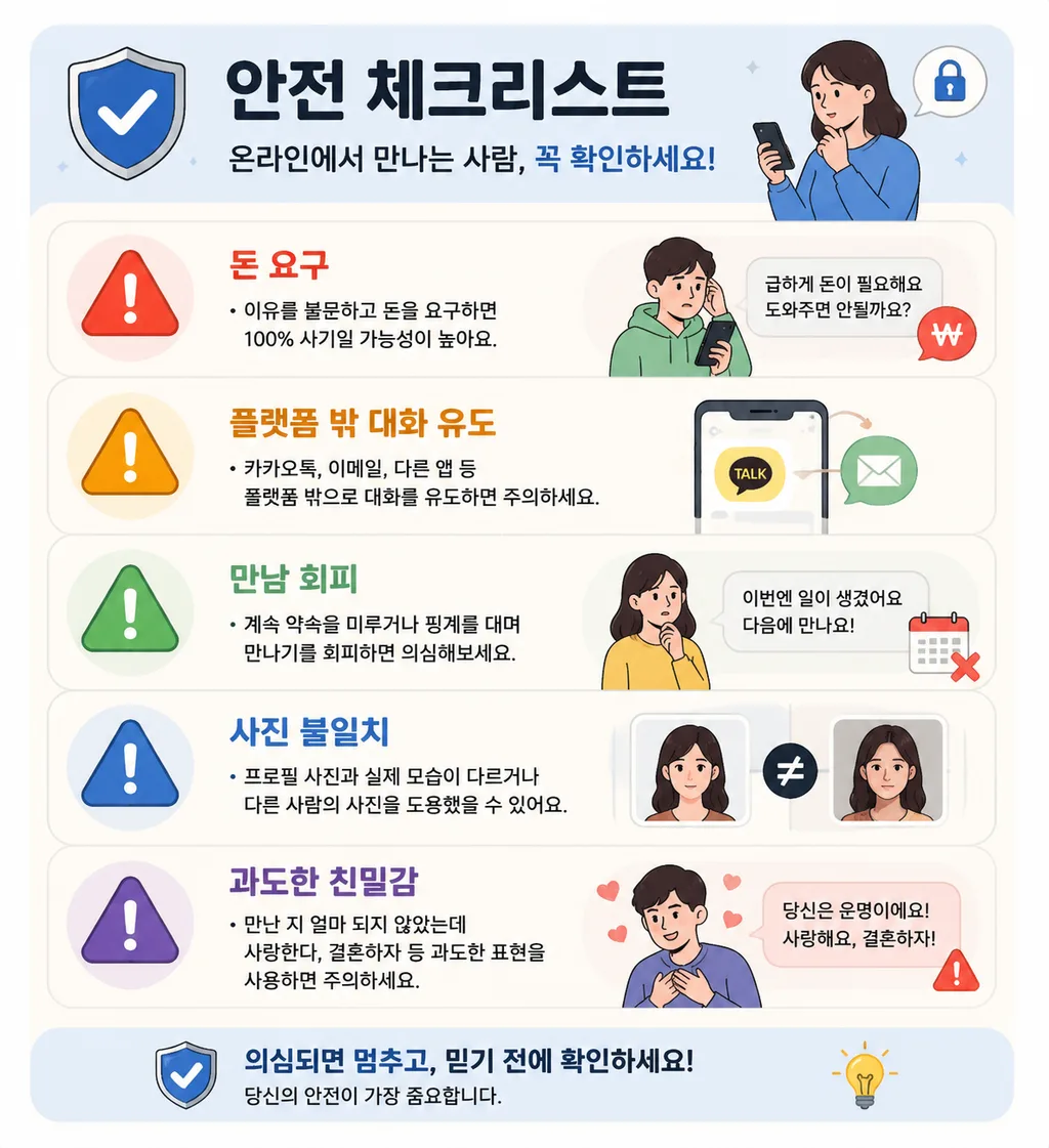 프로필 사진 역검색 후 확인해야 할 위험 신호 체크리스트